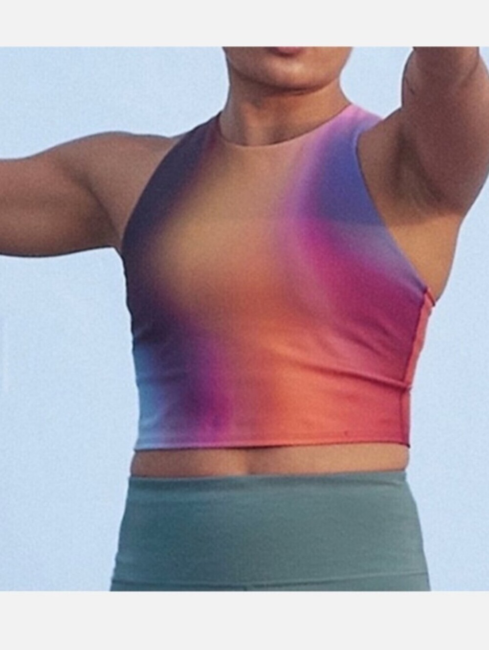 Athleta Conscious Crop Sports Bra Pride Rainbow Women's XS Activewear Athleisure